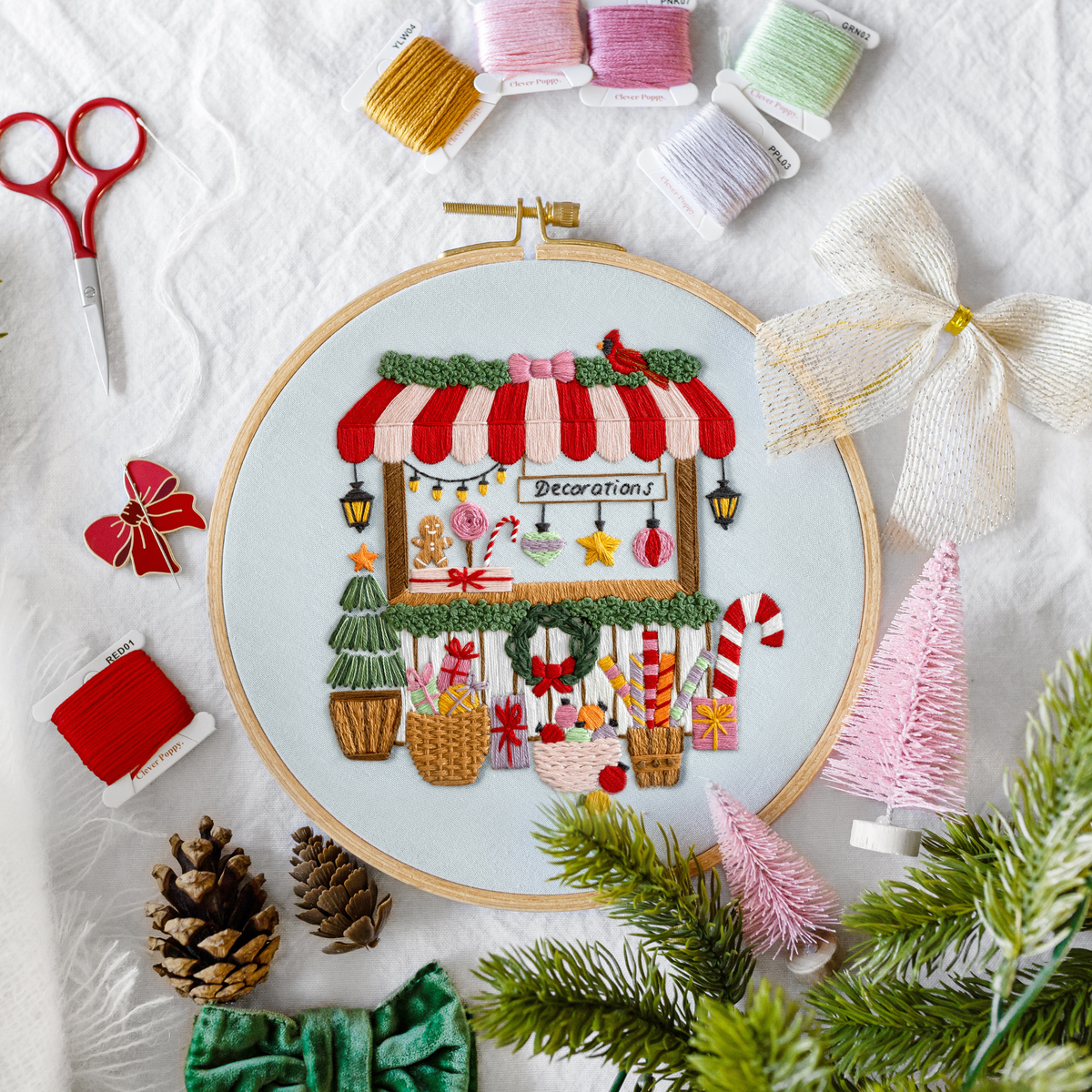 The Christmas Stall Embroidery Kit
