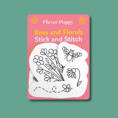 Bees and Florals Stick and Stitch Pack