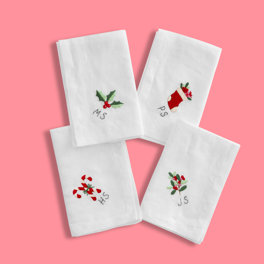Personalized Christmas Napkins Beginner Kit