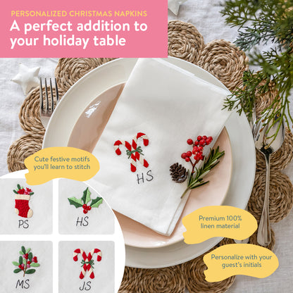 Personalized Christmas Napkins Beginner Kit