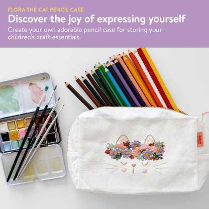 Flora the Cat Pencil Case Kit