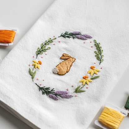 Spring Rabbit Kitchen Towel Beginner Kit