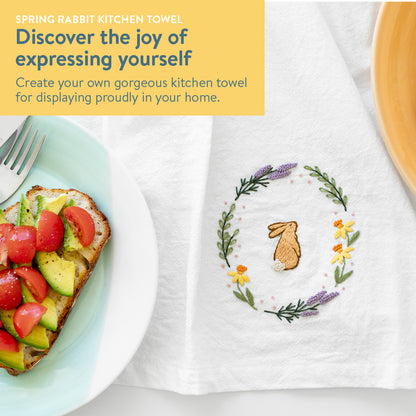 Spring Rabbit Kitchen Towel Beginner Kit