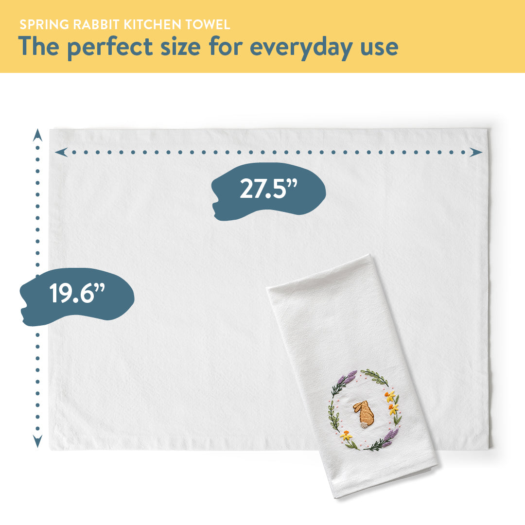 Spring Rabbit Kitchen Towel Beginner Kit