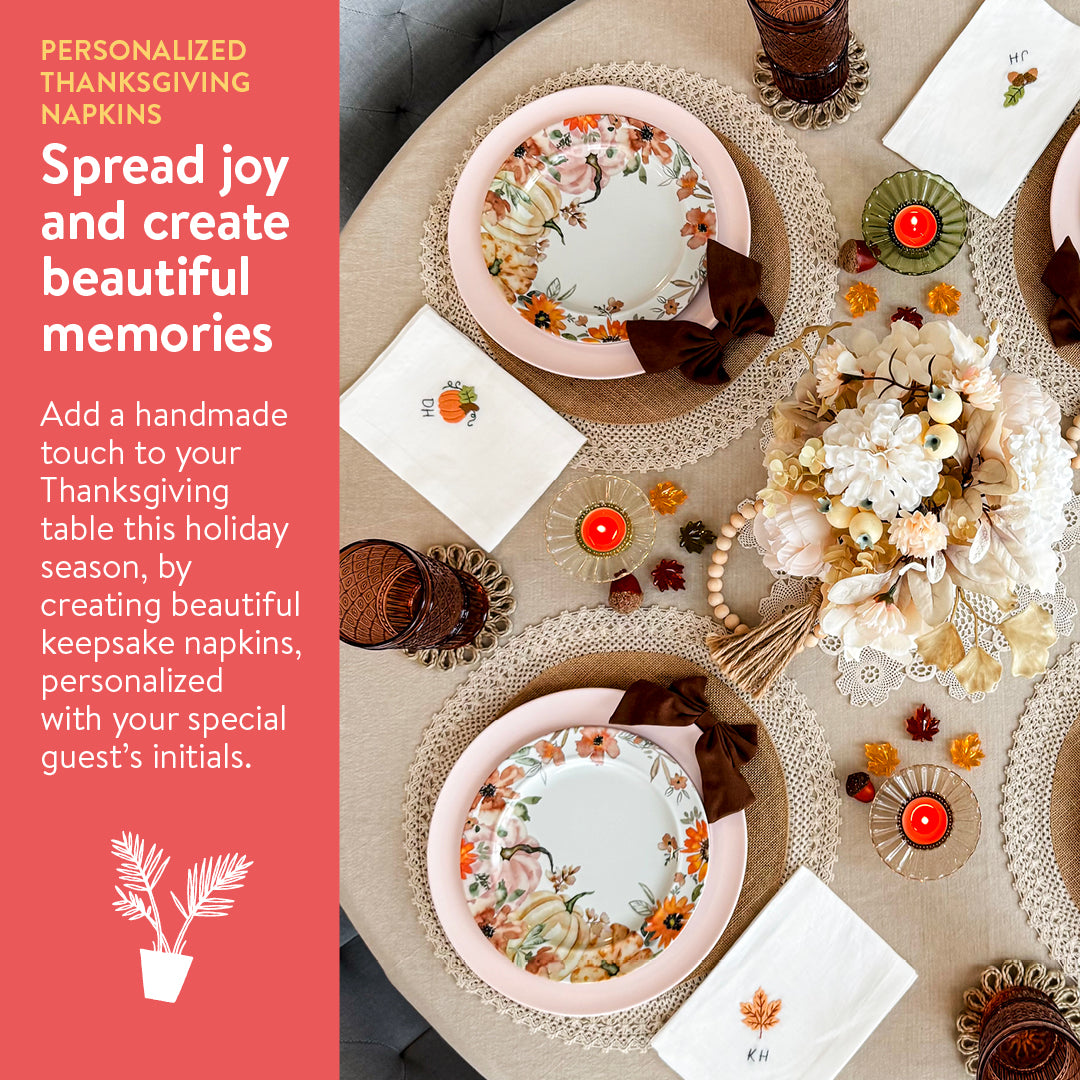 Personalized Thanksgiving Napkins Beginner Kit