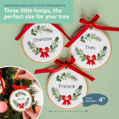 Personalized Mini Hoop Ornaments Beginner Kit