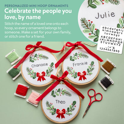 Personalized Mini Hoop Ornaments Beginner Kit