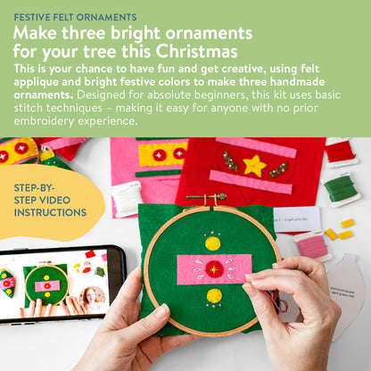 Festive Felt Ornaments Beginner Kit