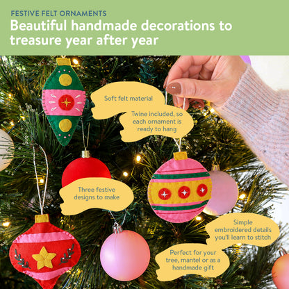 Festive Felt Ornaments Beginner Kit