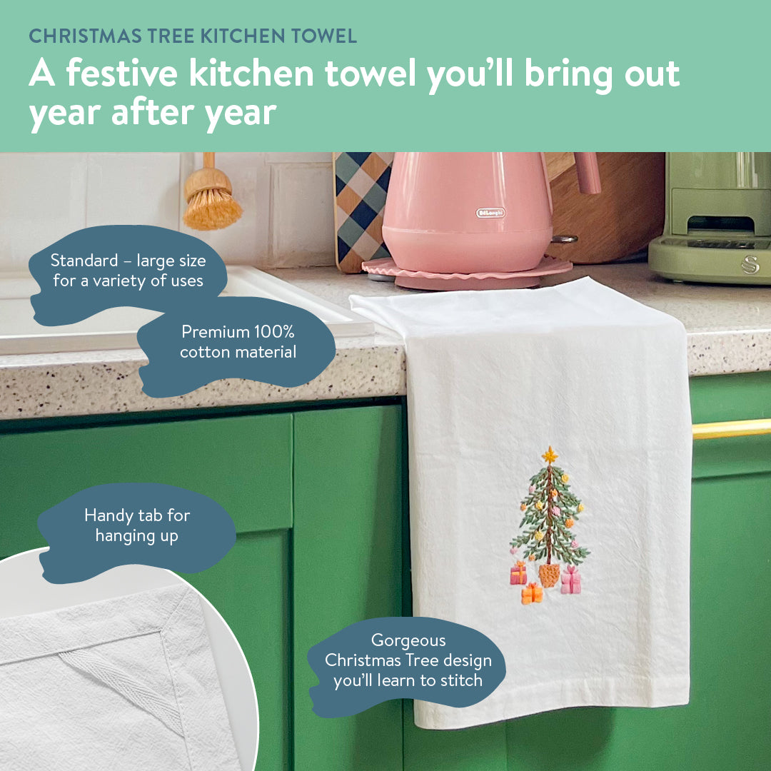 Christmas Tree Kitchen Towel Beginner Kit