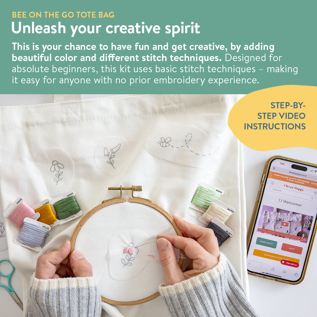 Bee on the Go Tote Bag Beginner Kit