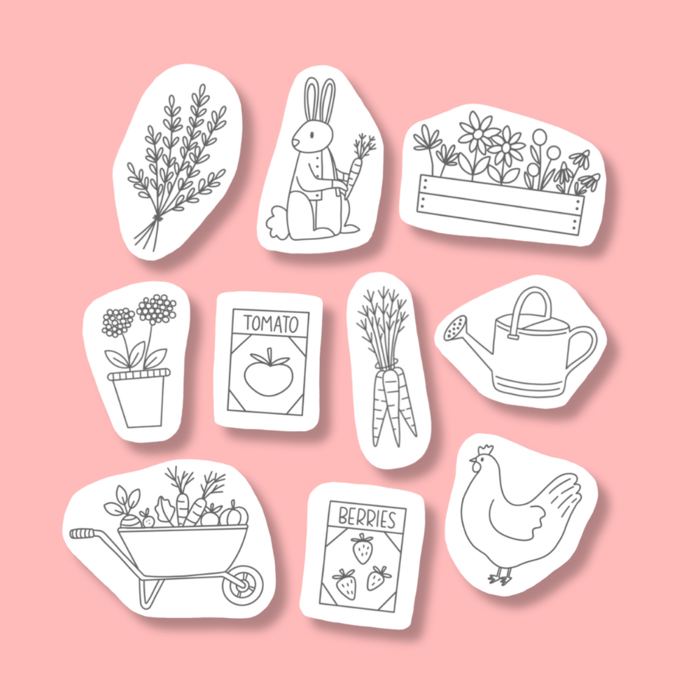 In the Garden Wash Away Stickers Pack