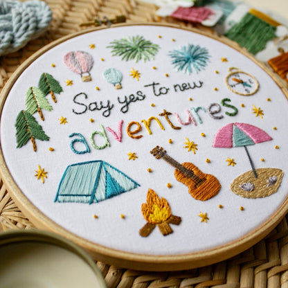 Say Yes to New Adventures Embroidery Kit