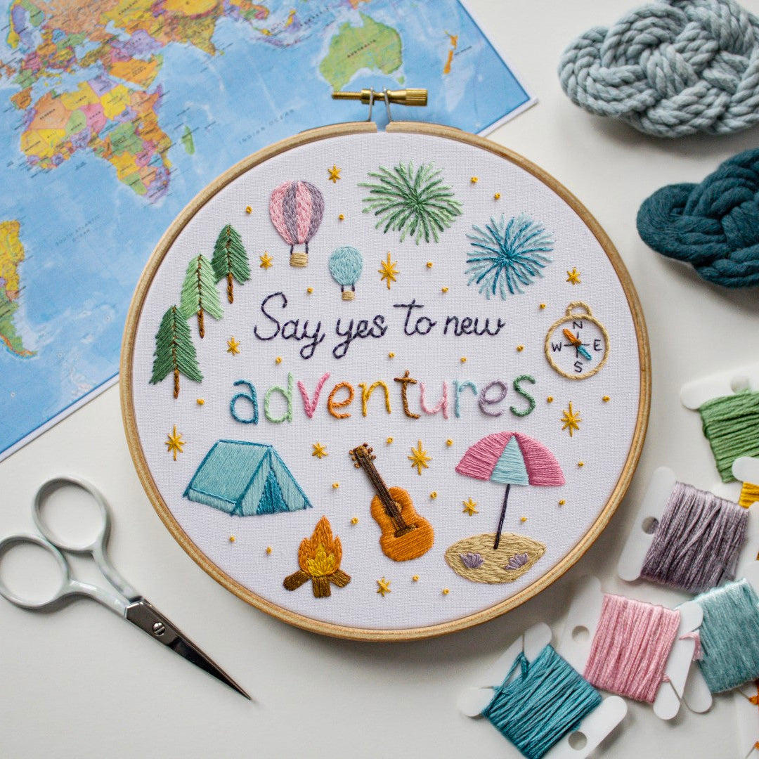 Say Yes to New Adventures Embroidery Kit