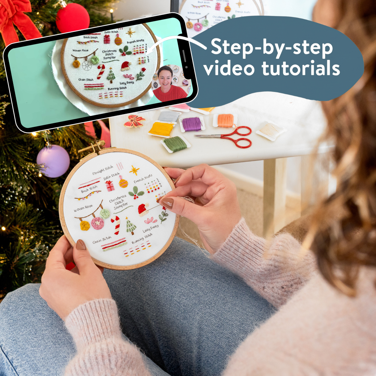 Christmas Stitch Sampler Beginner Kit