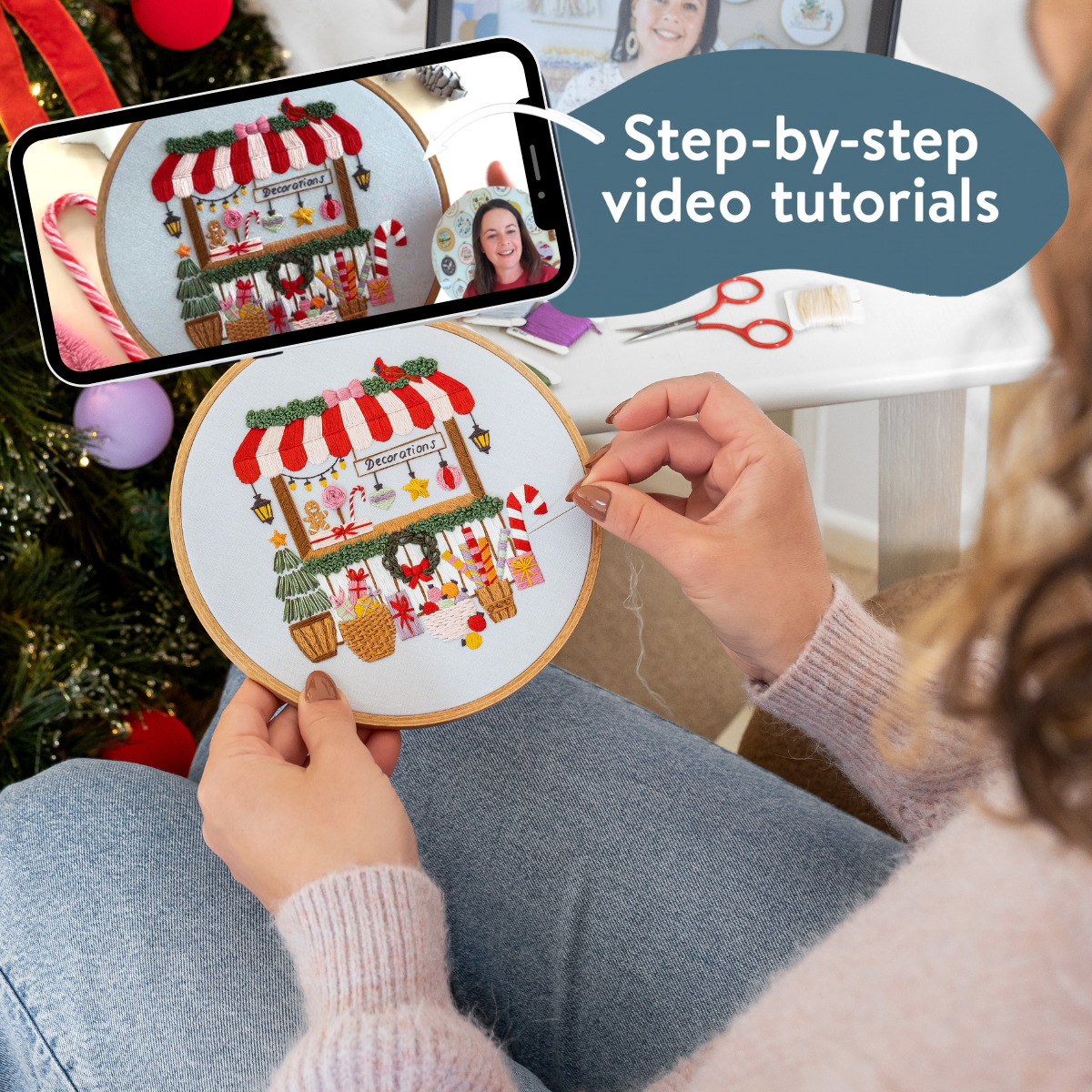 The Christmas Stall Embroidery Kit