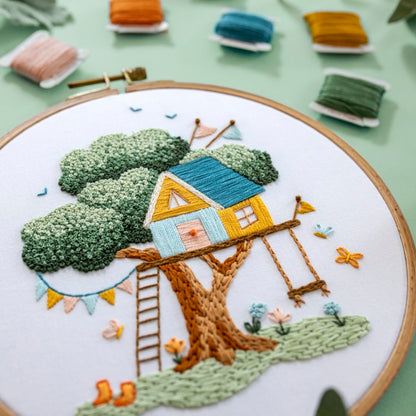 The Treehouse Embroidery Kit