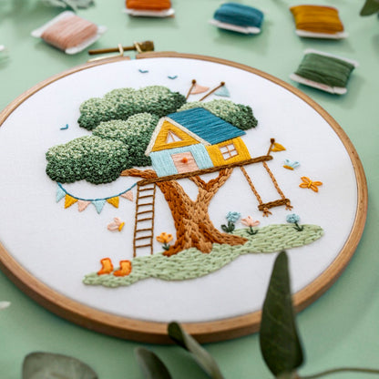 The Treehouse Embroidery Kit