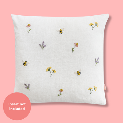 Bees and Wildflowers Throw Pillow Cover Kit