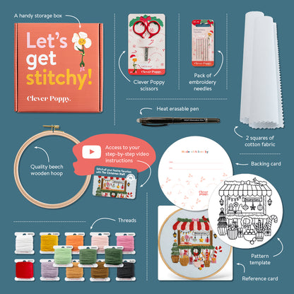 The Christmas Stall Embroidery Kit