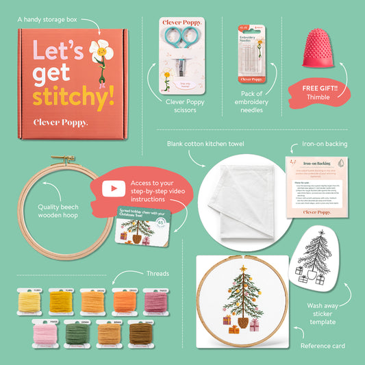 Christmas Tree Kitchen Towel Beginner Kit
