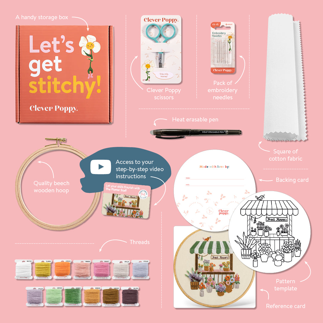 The Flower Stall Embroidery Kit