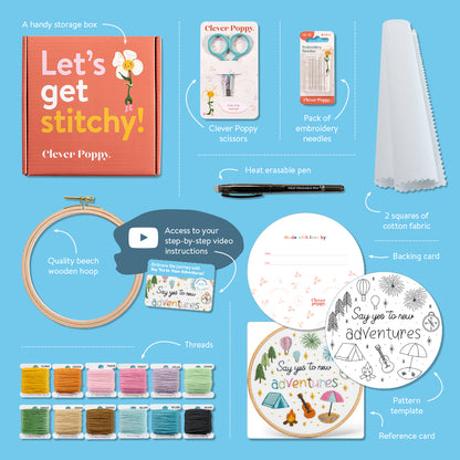 Say Yes to New Adventures Embroidery Kit