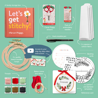 Personalized Mini Hoop Ornaments Beginner Kit