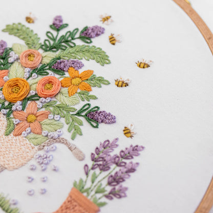 The Gardening Bee Embroidery Kit